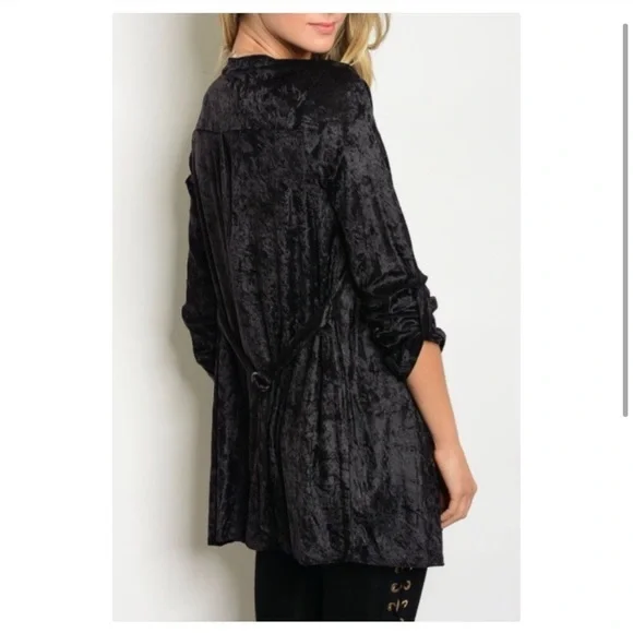 Black Velvet Cardigan - Picture 2 of 2